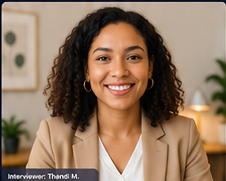 South African interviewer Thandi M., Talent Partner